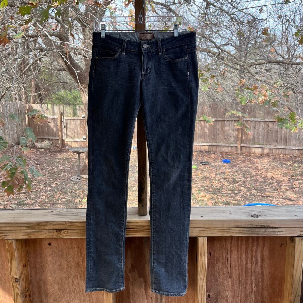 Paige Women's Blue Heights Grey Low Rise Skinny Jeans Size 28
